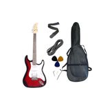 Sazhane Strat Kasa Hss Manyetik AEG100 Kırmızı Elektro Gitar(Kılıf-Pena-Kablo Dahil)