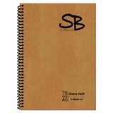 Sb A5 70 Yp. Defter Kraft Kapak Spiralli Hafif Kagit Cızgılı 140 Sf.