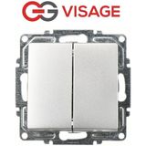 Sb Shopping Visage Ambiance Gümüş Komütatör Anahtar Çerçevesiz - Priz Anahtar Için Uyumlu Çerçeve