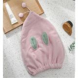 SB SizinBazar Pembe Sevimli Tavşan Saç Bonesi - Banyo Saç Havlusu - Açık - Pembe - 40 x 40 cm