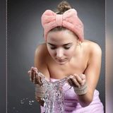 SB SizinBazar Pembe Sporcu Spa Takımı - 1 Adet Renkli Çift Havlu Yıkama Bilekliği ve Elastik Saç Bandı Takımı - Açık Pembe