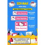 SB store Hello Kitty Temalı Okul Kreş Kişiye Özel Isim Etiket Seti - Model 5