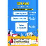 SB store Mavi Renk Okul Kreş Etiketi Kalem Defter Özel Isim Yazılabilen Etiket Seti Model 36
