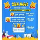 Sb Store Okul Kreş Etiketi Kalem Defter Özel İsim Yazılabilen Etiket Seti Model 103 (224 Adet)