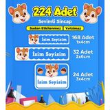 Sb Store Okul Kreş Etiketi Kalem Defter Özel İsim Yazılabilen Etiket Seti Model 111 (224 Adet)