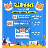 Sb Store Okul Kreş Etiketi Kalem Defter Özel İsim Yazılabilen Etiket Seti Model 115 (224 Adet)