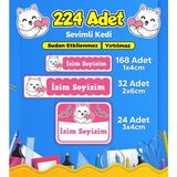 Sb Store Okul Kreş Etiketi Kalem Defter Özel İsim Yazılabilen Etiket Seti Model 117 (224 Adet)