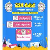 Sb Store Okul Kreş Etiketi Kalem Defter Özel Isim Yazılabilen Etiket Seti Model 120 - 224 Adet