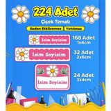Sb Store Okul Kreş Etiketi Kalem Defter Özel Isim Yazılabilen Etiket Seti Model 127 - 224 Adet