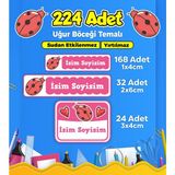 Sb Store Okul Kreş Etiketi Kalem Defter Özel Isim Yazılabilen Etiket Seti Model 128 - 224 Adet