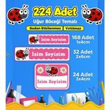 Sb Store Okul Kreş Etiketi Kalem Defter Özel Isim Yazılabilen Etiket Seti Model 130 - 224 Adet