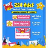Sb Store Okul Kreş Etiketi Kalem Defter Özel Isim Yazılabilen Etiket Seti Model 135 - 224 Adet