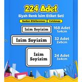 Sb Store Okul Kreş Etiketi Kalem Defter Özel Isim Yazılabilen Etiket Seti Model 161 - 224 Adet