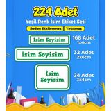 Sb Store Okul Kreş Etiketi Kalem Defter Özel Isim Yazılabilen Etiket Seti Model 164 - 224 Adet