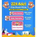 Sb Store Okul Kreş Etiketi Kalem Defter Özel Isim Yazılabilen Etiket Seti Model 172 - 224 Adet