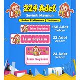Sb Store Okul Kreş Etiketi Kalem Defter Özel Isim Yazılabilen Etiket Seti Model 180 - 224 Adet