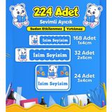 Sb Store Okul Kreş Etiketi Kalem Defter Özel Isim Yazılabilen Etiket Seti Model 183 - 224 Adet