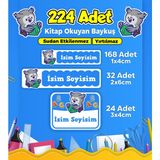 Sb Store Okul Kreş Etiketi Kalem Defter Özel Isim Yazılabilen Etiket Seti Model 187 - 224 Adet