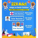 Sb Store Okul Kreş Etiketi Kalem Defter Özel Isim Yazılabilen Etiket Seti Model 205 - 224 Adet