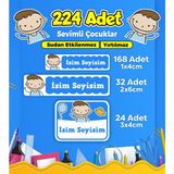 Sb Store Okul Kreş Etiketi Kalem Defter Özel Isim Yazılabilen Etiket Seti Model 220 - 224 Adet