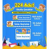 Sb Store Okul Kreş Etiketi Kalem Defter Özel Isim Yazılabilen Etiket Seti Model 222 - 224 Adet