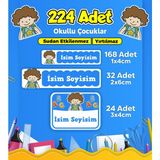 Sb Store Okul Kreş Etiketi Kalem Defter Özel Isim Yazılabilen Etiket Seti Model 226 - 224 Adet