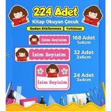 Sb Store Okul Kreş Etiketi Kalem Defter Özel Isim Yazılabilen Etiket Seti Model 227 - 224 Adet