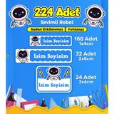 Sb Store Okul Kreş Etiketi Kalem Defter Özel Isim Yazılabilen Etiket Seti Model 229 - 224 Adet