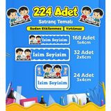 Sb Store Okul Kreş Etiketi Kalem Defter Özel Isim Yazılabilen Etiket Seti Model 231 - 224 Adet