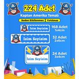Sb Store Okul Kreş Etiketi Kalem Defter Özel Isim Yazılabilen Etiket Seti Model 239 - 224 Adet