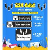 Sb Store Okul Kreş Etiketi Kalem Defter Özel İsim Yazılabilen Etiket Seti Model 97 (224 Adet)