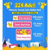Sb Store Okul Kreş İsim Etiketi Kalem Defter Özel İsim Yazılabilen Etiket Seti - 224 Adet