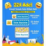 Sb Store Okul Kreş İsim Etiketi Kalem Defter Özel İsim Yazılabilen Etiket Seti Model 31 - 224 Adet