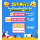 Sb Store Okul Kreş İsim Etiketi Kalem Defter Özel İsim Yazılabilen Etiket Seti Model 32 - 224 Adet