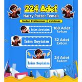 Sb Store Okul Kreş Kişiye Özel Isim Etiket Seti Harry Potter Temalı - Model 723