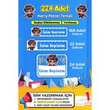 Sb Store Okul Kreş Kişiye Özel Isim Etiket Seti Harry Potter Temalı - Model 727