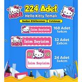 Sb Store Okul Kreş Kişiye Özel Isim Etiket Seti Hello Kitty Temalı - Model 670