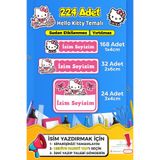 Sb Store Okul Kreş Kişiye Özel Isim Etiket Seti Hello Kitty Temalı - Model 673