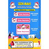 Sb Store Okul Kreş Kişiye Özel Isim Etiket Seti Hello Kitty Temalı - Model 677
