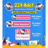 Sb Store Okul Kreş Kişiye Özel Isim Etiket Seti Hello Kitty Temalı - Model 678