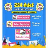 Sb Store Okul Kreş Kişiye Özel Isim Etiket Seti Hello Kitty Temalı - Model 679