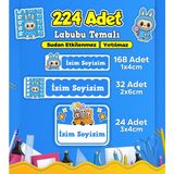 Sb Store Okul Kreş Kişiye Özel Isim Etiket Seti Labubu Temalı - Model 635
