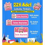 Sb Store Okul Kreş Kişiye Özel Isim Etiket Seti Labubu Temalı - Model 636