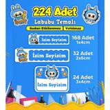 Sb Store Okul Kreş Kişiye Özel Isim Etiket Seti Labubu Temalı - Model 641