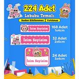 Sb Store Okul Kreş Kişiye Özel Isim Etiket Seti Labubu Temalı - Model 642