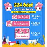 Sb Store Okul Kreş Kişiye Özel Isim Etiket Seti My Melody Temalı - Model 708