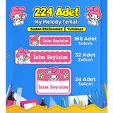 Sb Store Okul Kreş Kişiye Özel Isim Etiket Seti My Melody Temalı - Model 709