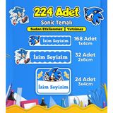 Sb Store Okul Kreş Kişiye Özel Isim Etiket Seti Sonic Temalı - Model 649