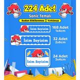Sb Store Okul Kreş Kişiye Özel Isim Etiket Seti Sonic Temalı - Model 659