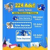 Sb Store Okul Kreş Kişiye Özel Isim Etiket Seti Sonic Temalı - Model 664